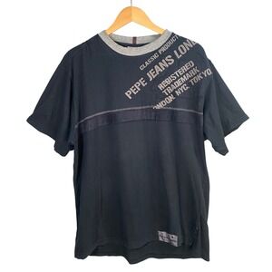 Vintage Y2k Pepe Jeans London T Shirt Mens XL Grunge Skater Streetwear Urban